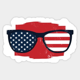 USA sunglasses -  4th July, Independence Day Gift Sticker